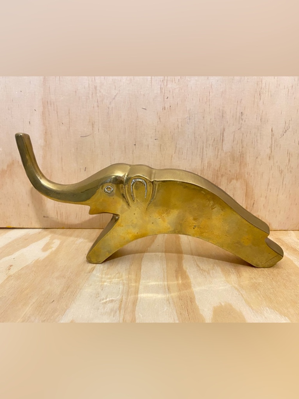 Vintage Dolbi Cashier Brass Elephant Figurine